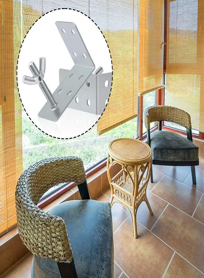 Quweiz 4 Pcs Roman Shade Brackets, L Bracket and Wingnut, Ceiling or Wall Mount Brackets, Mounting L Bracket - Image 4